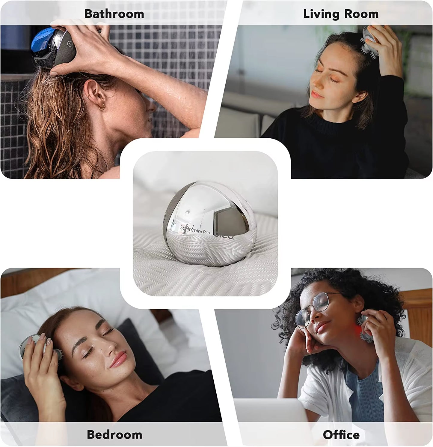 Scalp Mini Pro Massager Waterproof Electric Wireless Portable Infrared Technology Head Scalp Muscle Massager Hair Care