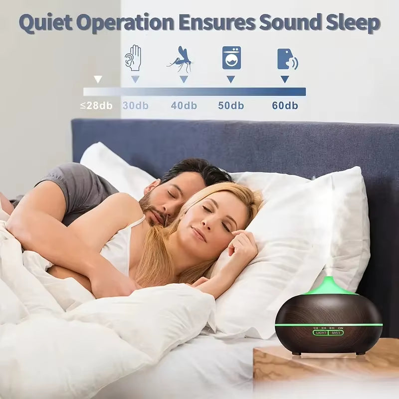 18.6Oz Ultrasonic Aromatherapy Diffuser with 8 Color LED Lights, 4 Timer Modes, Auto Shut-Off, Perfect for Home, Office, Bedroom