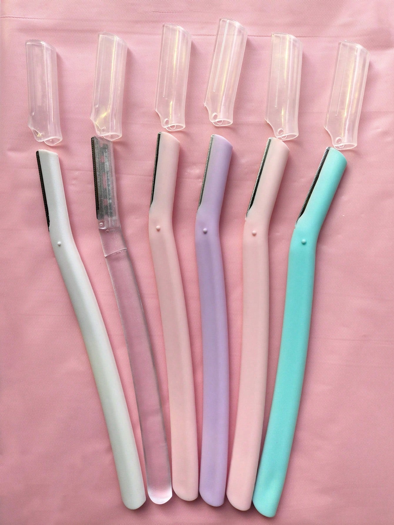 40Pcs/18Pcs/6Pcs/3Pcs Eyebrow Trimmer Razors, Stainless Steel Straight Handle Eyebrow Shavers Makeup Tool, Unisex Painless Hair Remover with Protective Cap, Ideal for Beginners to Avoid Injury on Face and Body, Precision Eyebrow Grooming Tool,Makeup,Cheap,Room Decor,Vanity,Travel,Bedroom,Makeup Accessories,Eyebrow Razor,Cheap,Stocking Stuffers,Makeup,Makeup Tools,Cheap Stuff,Gifts,Gifts for Women,Christmas Gifts,Giveaways,Travel,Cheap Stuff,Travel Essential