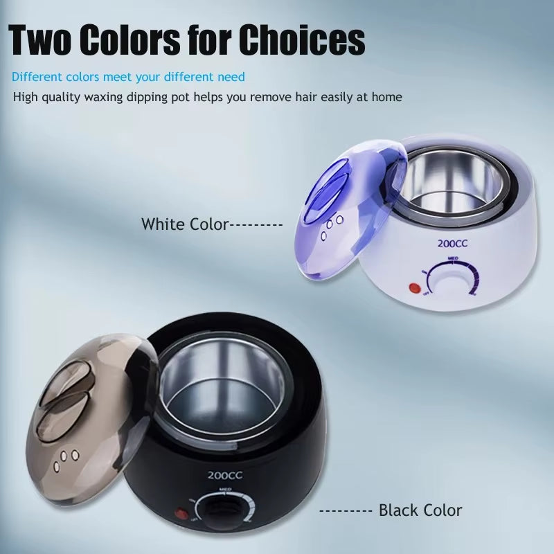 Wax Heater Kit for Hair Removal Wax Melting Machine with Waxing Beans Depilation Paraffin Warmer Waxing Dipping Pot