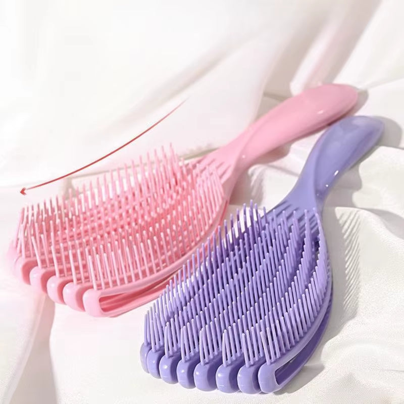 Hair Brush Octopus Hairbrush Pink Massage Detangler Brush for Curly Hair Thick Hair Care Hairbrush Styling Tools