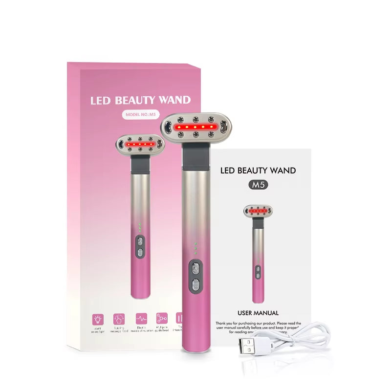 EMS Microcurrent Face Lifting Device Eye Neck Massager LED Beauty Facial Wand Skin Tightening anti Wrinkle Skin Care Beauty Tool