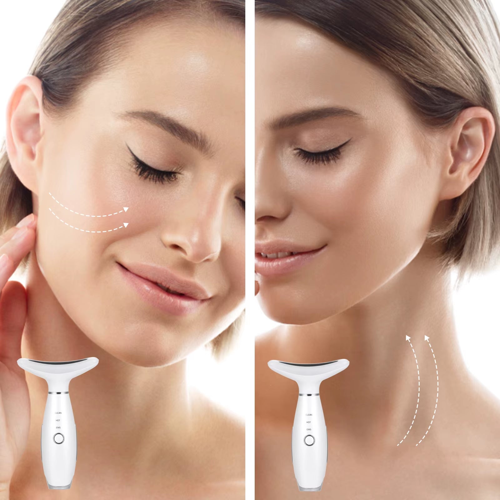 Neck Facial Lifting Massager Led Photon Therapy Heating Neck Wrinkle Removal Machine Reduce Double Chin Skin Lifting
