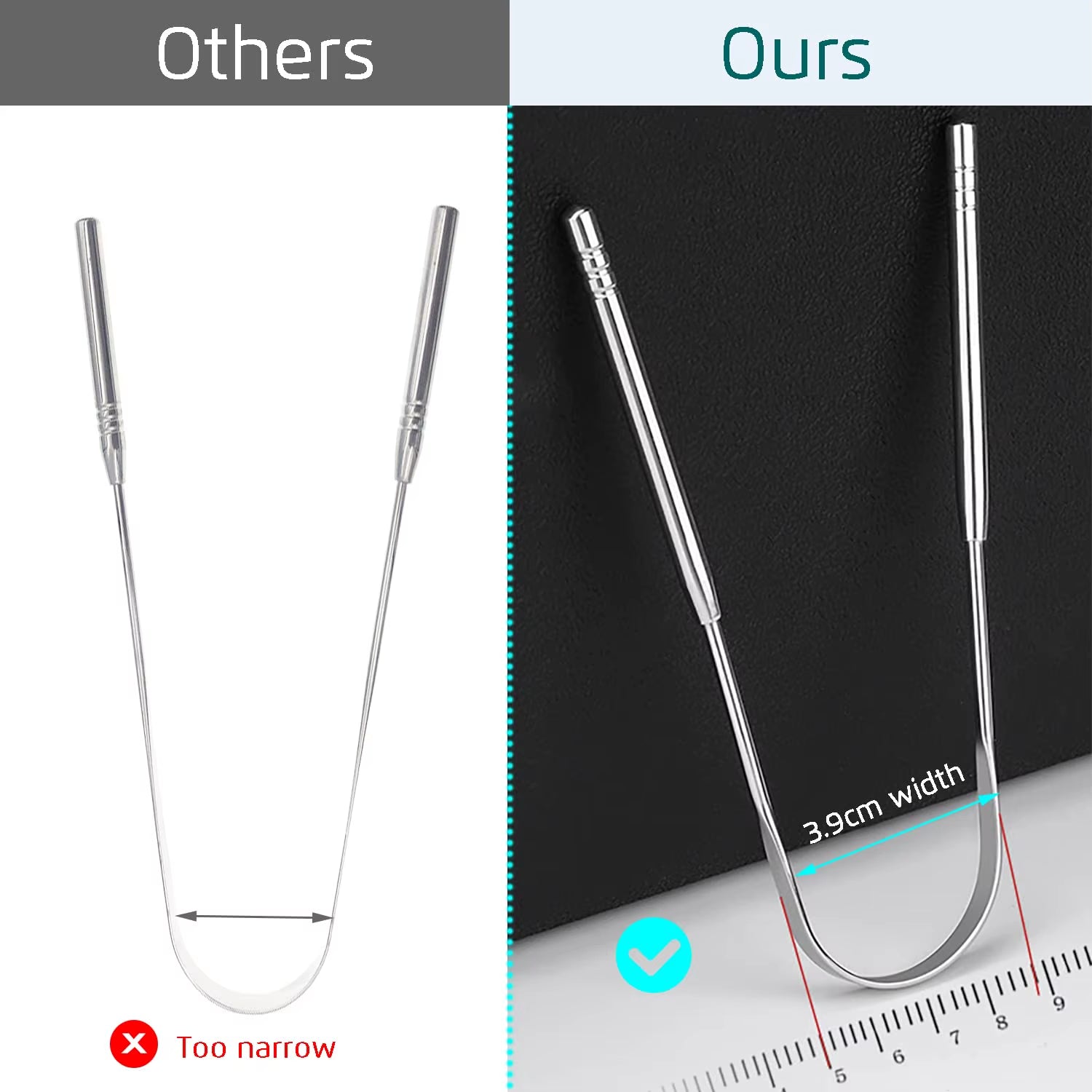 3PCS Tongue Scraper, Stainless Steel Tongue Scrapers, Tounge Scraper Cleaner, Professional Tongue Brush,Tongue Coating Remover